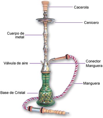 Partes de una shisha